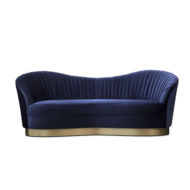 Диван KELLY SOFA Snake Embroidery Синий Диван KELLY SOFA Snake Embroidery Синий в Твери | Loft Concept