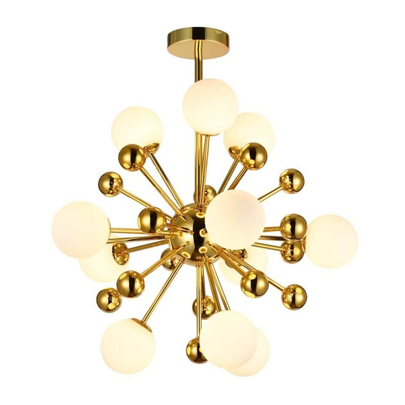 Люстра Magic Circus Sputnik Chandeliers 85 Белый Золотой Люстра Magic Circus Sputnik Chandeliers 85 Белый Золотой в Твери | Loft Concept