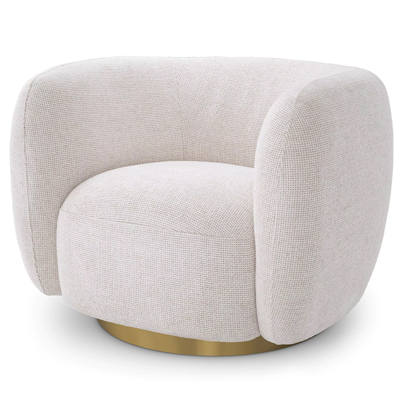 Кресло Eichholtz Swivel Chair Roxy Молочный Латунь Молочный Латунь Кресло Eichholtz Swivel Chair Roxy Молочный Латунь Молочный Латунь в Твери | Loft Concept