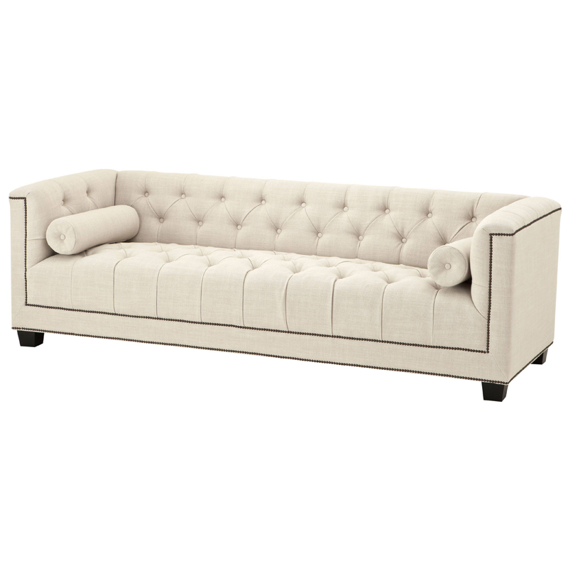 Диван Eichholtz Sofa Paolo Panama natural Бежевый Черный Коричневый Диван Eichholtz Sofa Paolo Panama natural Бежевый Черный Коричневый в Твери | Loft Concept
