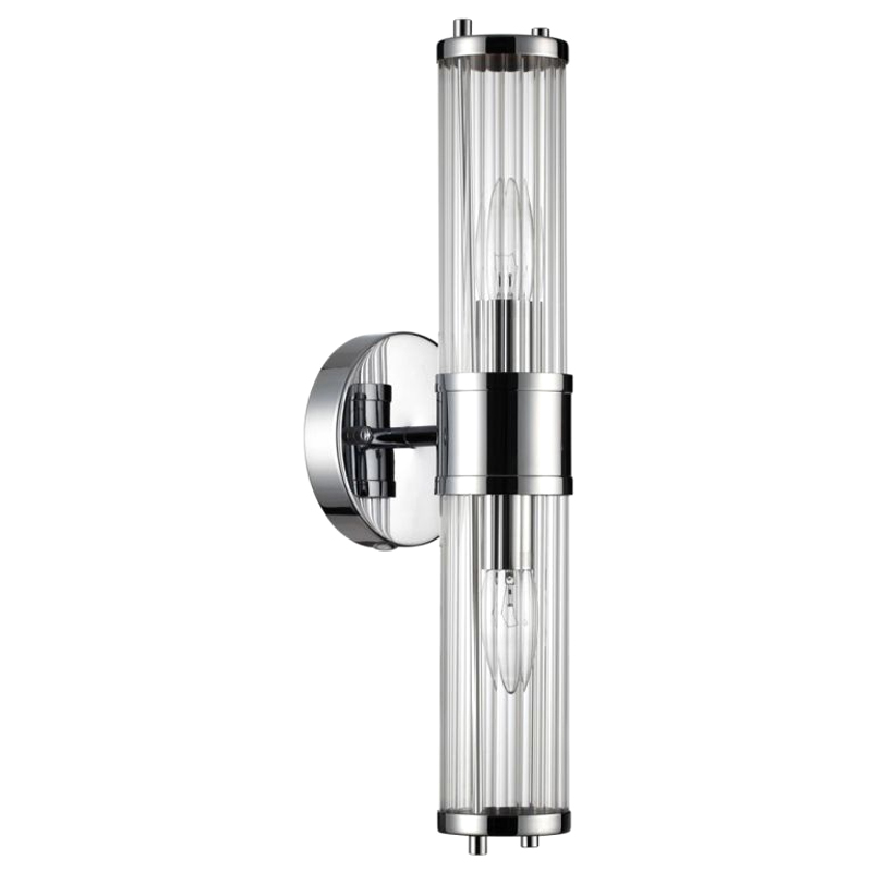 Бра Glass TUBE Серебристое на 2 лампы Серебряный Бра Glass TUBE Серебристое на 2 лампы Серебряный в Твери | Loft Concept