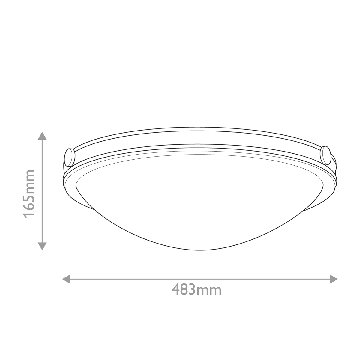 Потолочный светильник в форме неглубокой чаши с белым плафоном Hinkley в Твери