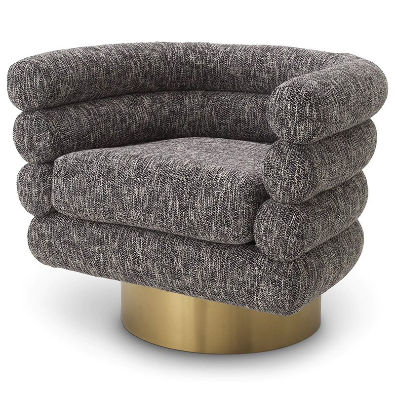 Кресло Eichholtz Swivel Chair Maguire Cambon Black Серый Латунь Кресло Eichholtz Swivel Chair Maguire Cambon Black Серый Латунь в Твери | Loft Concept