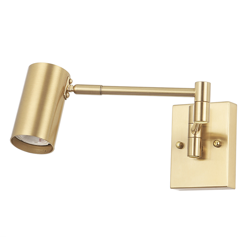Бра с цилиндрическим плафоном и поворотным механизмом Trumpet Wall Lamp Латунь Черный Бра с цилиндрическим плафоном и поворотным механизмом Trumpet Wall Lamp Латунь Черный в Твери | Loft Concept