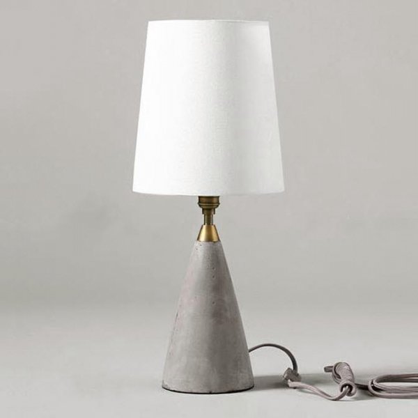 Настольная лампа Concrete Stone Table Lamp Cone Серый Настольная лампа Concrete Stone Table Lamp Cone Серый в Твери | Loft Concept