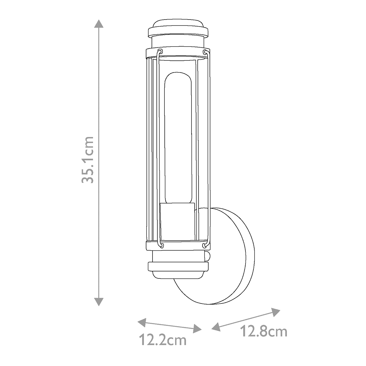 Бра для ванных комнат с прозрачным цилиндрическим плафоном на круглом основании Hinkley в Твери