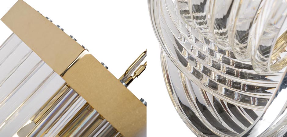 Люстра Retro FROZEN GLASS gold 4 lamp Люстра Retro FROZEN GLASS gold 4 lamp - Loft-Concept в Твери