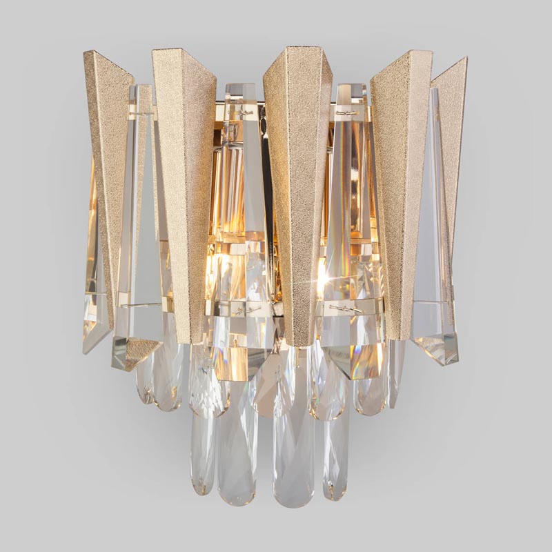 Бра Crystal Edge Sconce Прозрачный (Transparent) Золотой Бра Crystal Edge Sconce Прозрачный (Transparent) Золотой в Твери | Loft Concept
