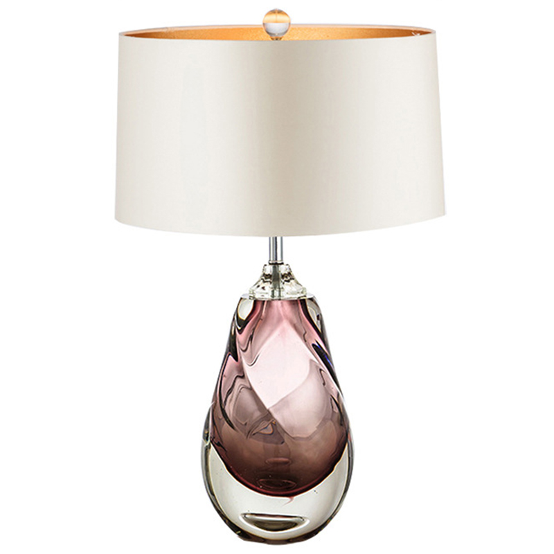 Дизайнерский настольный светильник Crystal Table Lamp Розовое стекло Белый Прозрачное Стекло Розовый Дизайнерский настольный светильник Crystal Table Lamp Розовое стекло Белый Прозрачное Стекло Розовый в Твери | Loft Concept