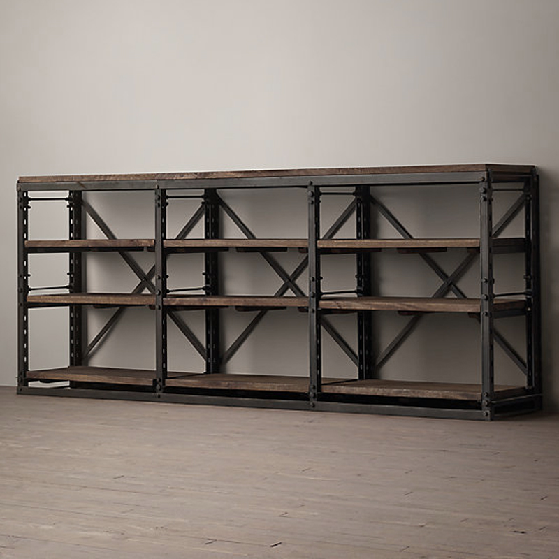 Стеллаж Restoration Hardware French Library Графит Золотой дуб Стеллаж Restoration Hardware French Library Графит Золотой дуб в Твери | Loft Concept