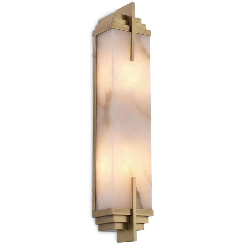 Бра Eichholtz Wall Lamp Harman Brass Латунь Бежевый Белый Мрамор Bianco Бра Eichholtz Wall Lamp Harman Brass Латунь Бежевый Белый Мрамор Bianco в Твери | Loft Concept