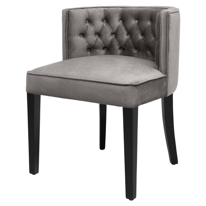 Стул Eichholtz Dining Chair Dearborn grey Серый Черный Стул Eichholtz Dining Chair Dearborn grey Серый Черный в Твери | Loft Concept