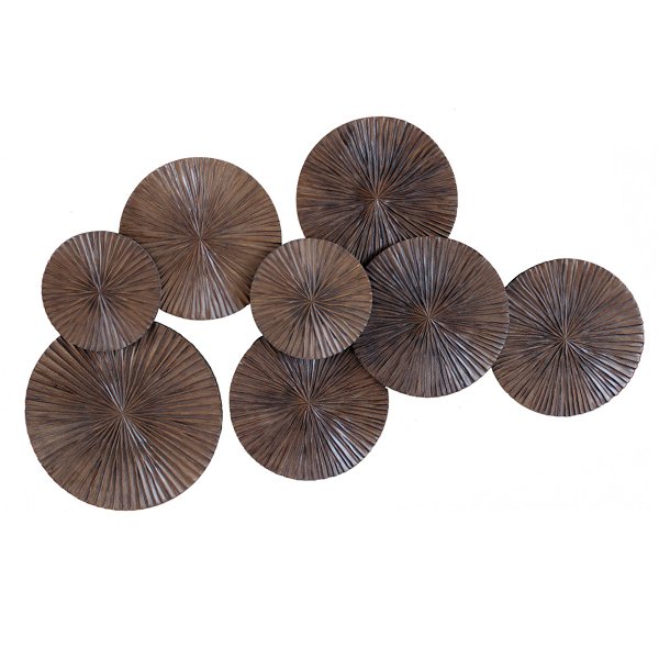 Арт-объект Apollo Brown Wall Plaque Disc Коричневый Арт-объект Apollo Brown Wall Plaque Disc Коричневый в Твери | Loft Concept