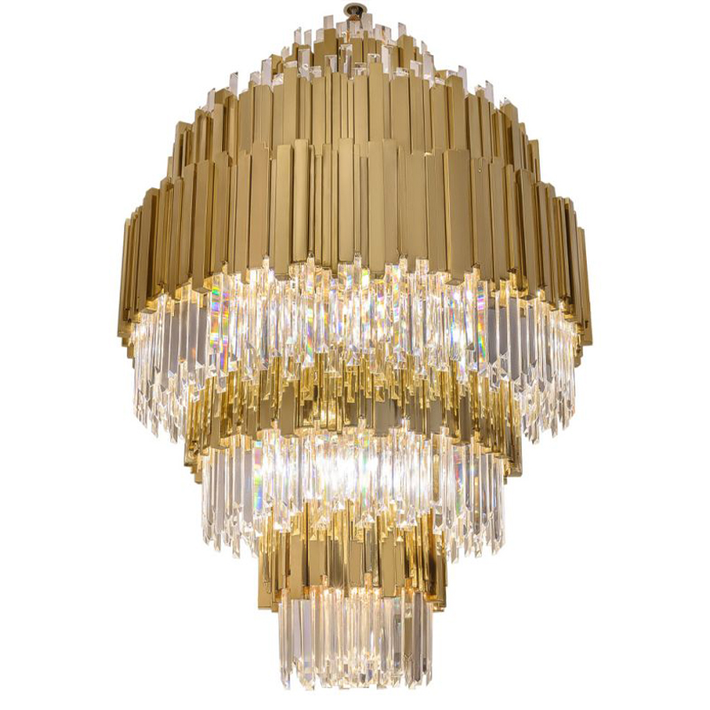 Большая многоярусная люстра Luxxu Modern Cascade Chandelier Gold Metal Glass 93 Прозрачное Стекло Золотой Большая многоярусная люстра Luxxu Modern Cascade Chandelier Gold Metal Glass 93 Прозрачное Стекло Золотой в Твери | Loft Concept