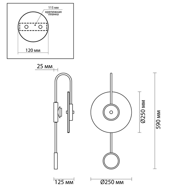 Бра Kaspar Wall lamp Бра Kaspar Wall lamp в Твери