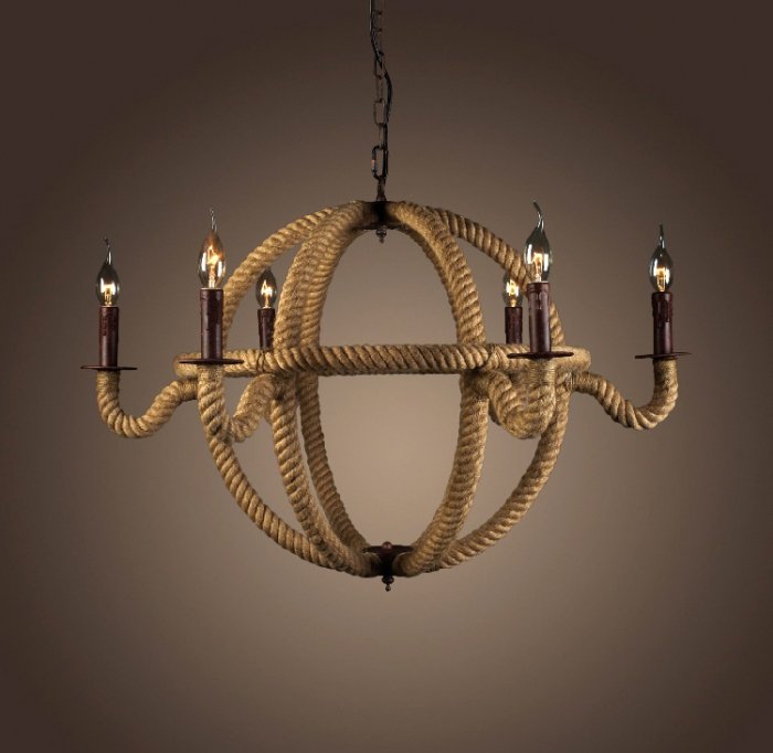 Люстра Spere 2 Loft Rope Light Коричневый Люстра Spere 2 Loft Rope Light Коричневый в Твери | Loft Concept