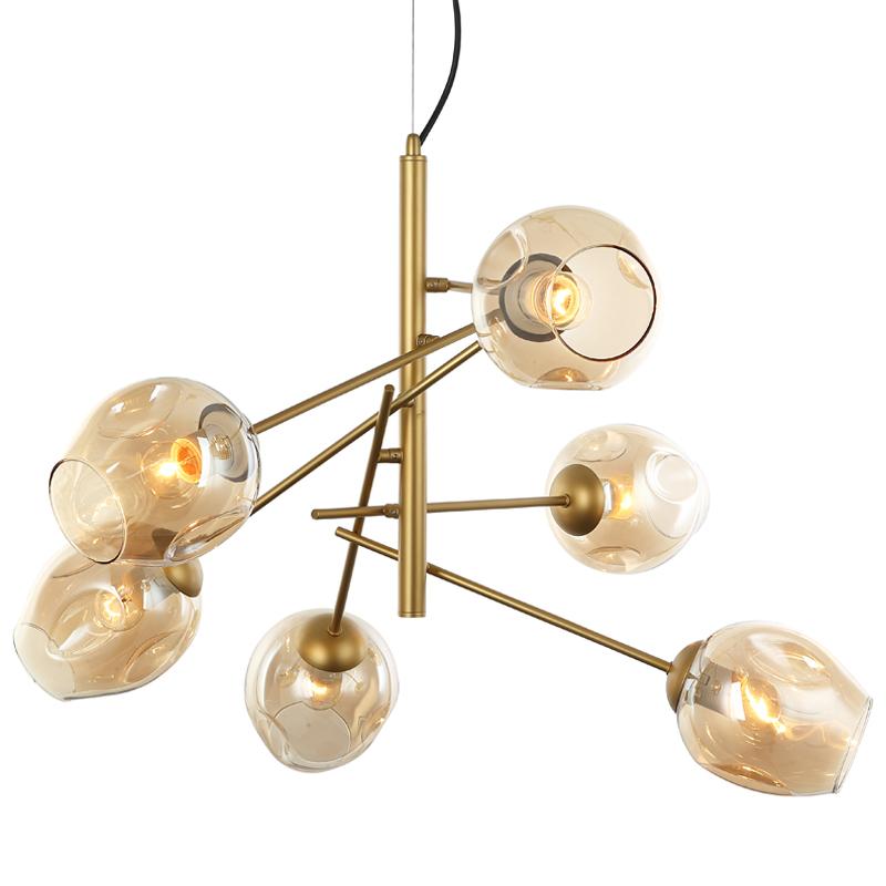 Люстра Branching Bubble Chandelier Vertical Gold Золотой Янтарь (Amber) Люстра Branching Bubble Chandelier Vertical Gold Золотой Янтарь (Amber) в Твери | Loft Concept