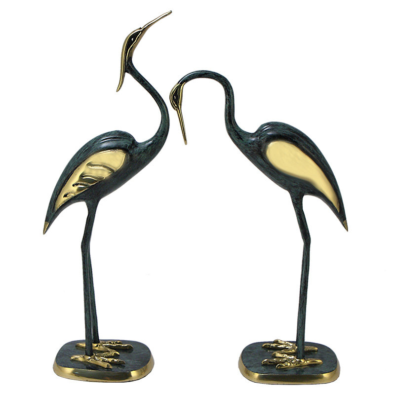 Статуэтка бронзовая пара Журавли синие Bronze Birds Бронза Синий Статуэтка бронзовая пара Журавли синие Bronze Birds Бронза Синий в Твери | Loft Concept