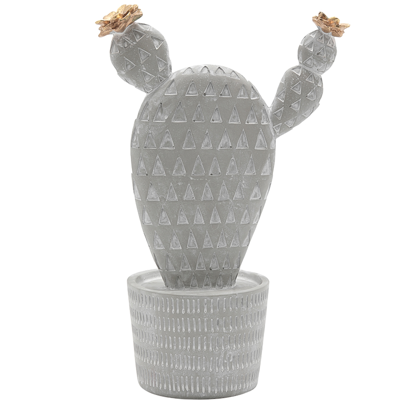 Статуэтка Gray Cactus Серый Золотой Статуэтка Gray Cactus Серый Золотой в Твери | Loft Concept