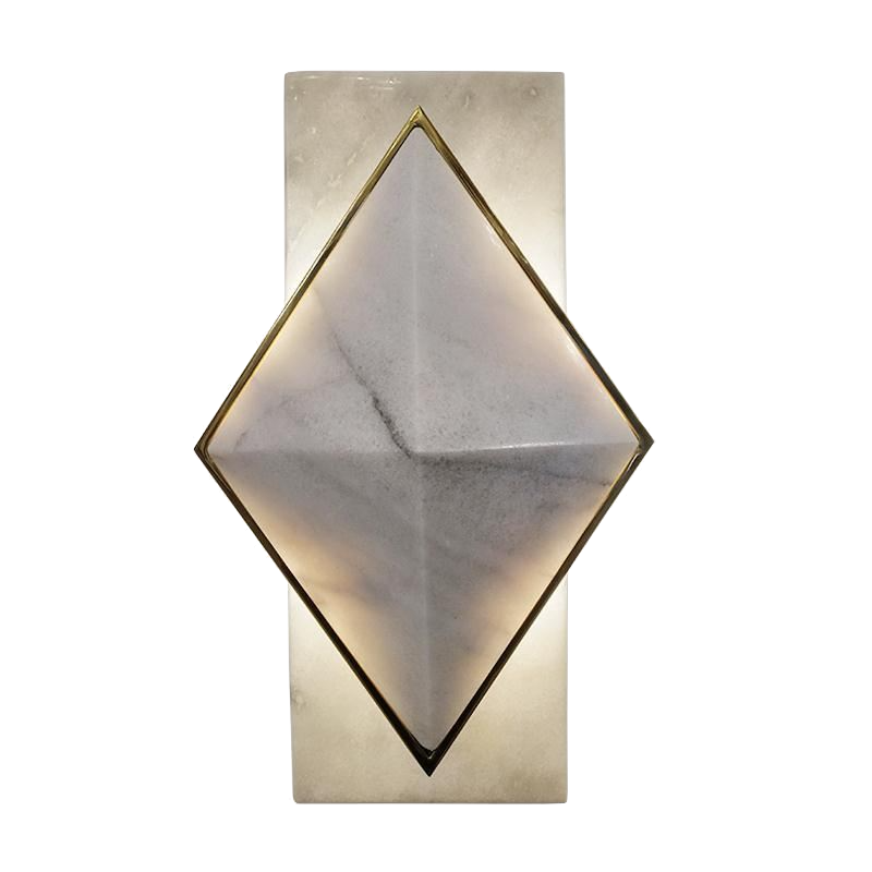 Бра Marble Diamond WALL LAMP Латунь Серый Бра Marble Diamond WALL LAMP Латунь Серый в Твери | Loft Concept