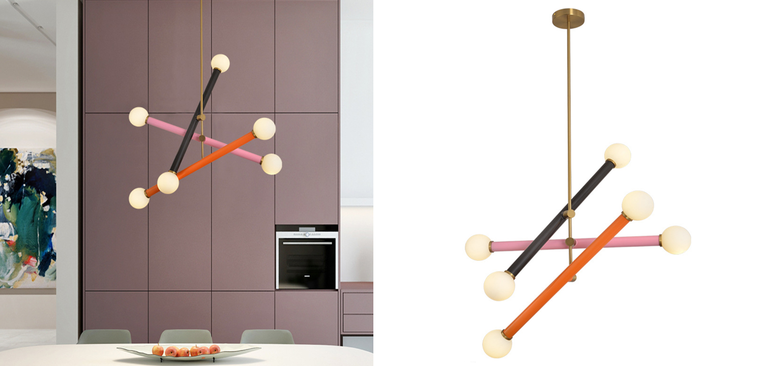 Дизайнерский светильник Paxton Pink - фото