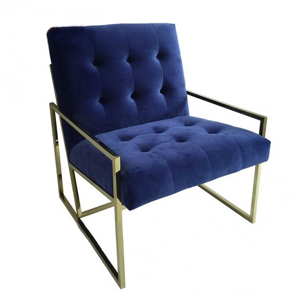Кресло Jonathan Adler GOLDFINGER LOUNGE Синий Кресло Jonathan Adler GOLDFINGER LOUNGE Синий в Твери | Loft Concept