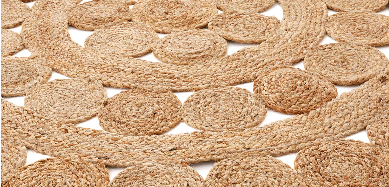 Ковер Wicker Circles Carpet 100% джут - фото