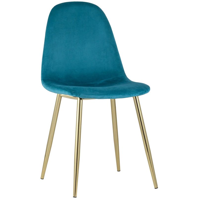 Стул Archie Chair Велюр Аквамарин Золотые ножки Голубой Золотой Стул Archie Chair Велюр Аквамарин Золотые ножки Голубой Золотой в Твери | Loft Concept