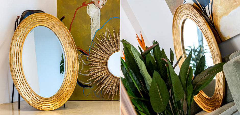 Зеркало Golden Waves Oval Mirror Зеркало Golden Waves Oval Mirror - Loft-Concept в Твери
