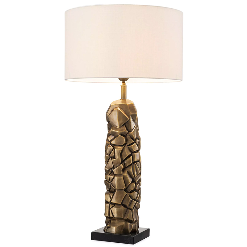 Настольная лампа Eichholtz Table Lamp The Rock Латунь Черный Белый Настольная лампа Eichholtz Table Lamp The Rock Латунь Черный Белый в Твери | Loft Concept