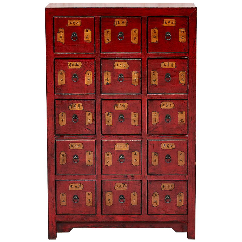Комод в китайском стиле с маленькими выдвижными ящиками Red Chest of Drawers Red Коричневый Красный Комод в китайском стиле с маленькими выдвижными ящиками Red Chest of Drawers Red Коричневый Красный в Твери | Loft Concept