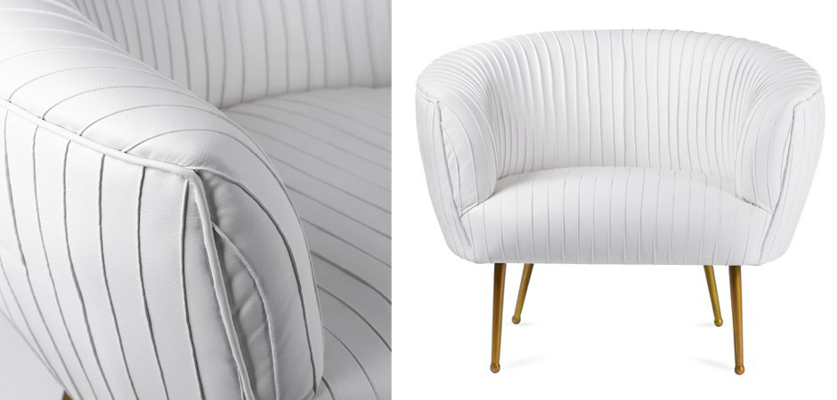 Кресло Kelly Wearstler SOUFFLE CHAIR - RUCHED Milk Кресло Kelly Wearstler SOUFFLE CHAIR - RUCHED Milk - Loft-Concept в Твери