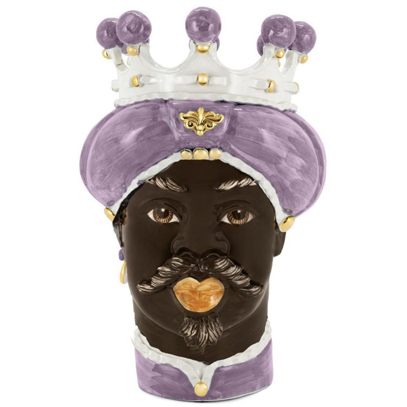 Ваза Vase Moro Man Medium New Violet Фиолетовый Коричневый Белый Ваза Vase Moro Man Medium New Violet Фиолетовый Коричневый Белый в Твери | Loft Concept