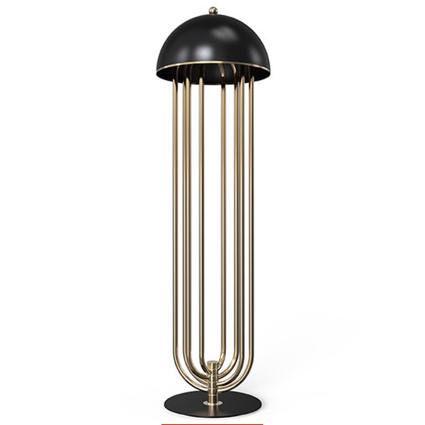 Торшер Delightfull Turner Floor Light Черный Белый Медь светлая Золотой в Твери | Loft Concept 