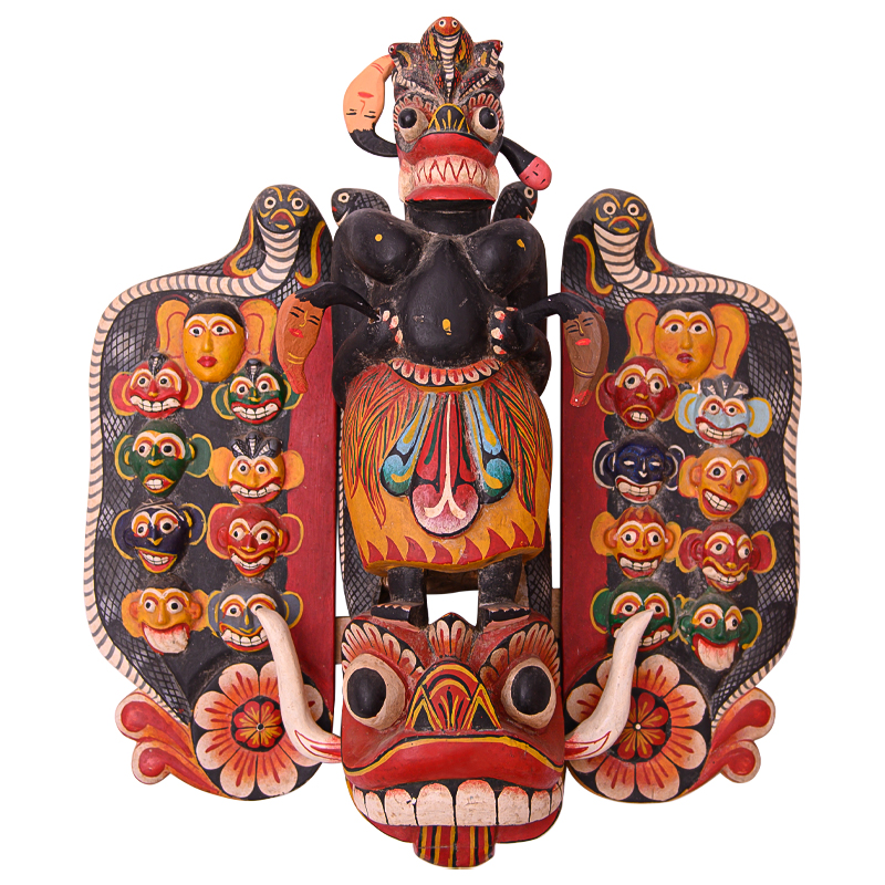 Маска "Sanniya" Medicine Demon Шри-Ланка Мульти Черный Красный Маска "Sanniya" Medicine Demon Шри-Ланка Мульти Черный Красный в Твери | Loft Concept