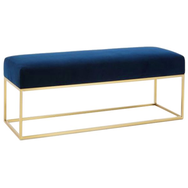 Банкетка Accent Velvet Large Золотой Синий Банкетка Accent Velvet Large Золотой Синий в Твери | Loft Concept