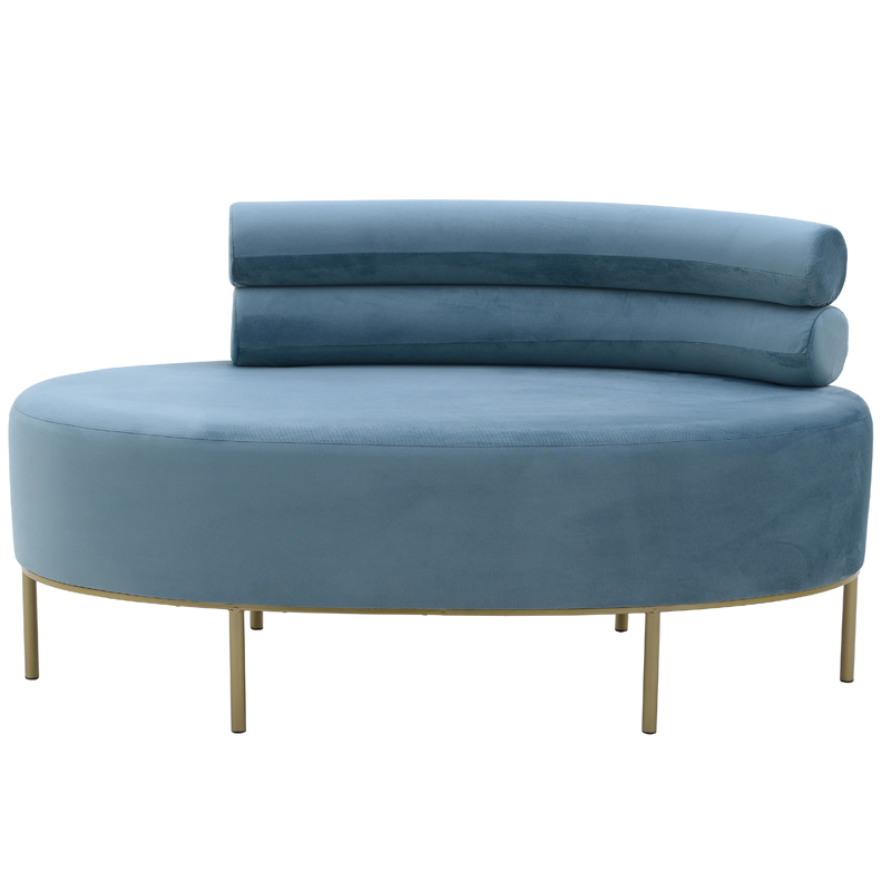 Кушетка Fening Lounge Blue Светло-синий Золотой Кушетка Fening Lounge Blue Светло-синий Золотой в Твери | Loft Concept