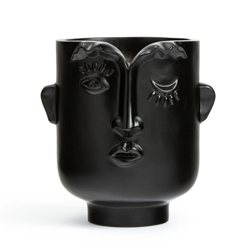 Ваза Black Head Vase Глянцевый черный Ваза Black Head Vase Глянцевый черный в Твери | Loft Concept