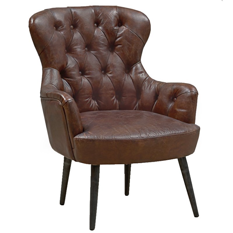 Кресло AEKERMAN CLUB CHAIR Коричневый Черный Кресло AEKERMAN CLUB CHAIR Коричневый Черный в Твери | Loft Concept