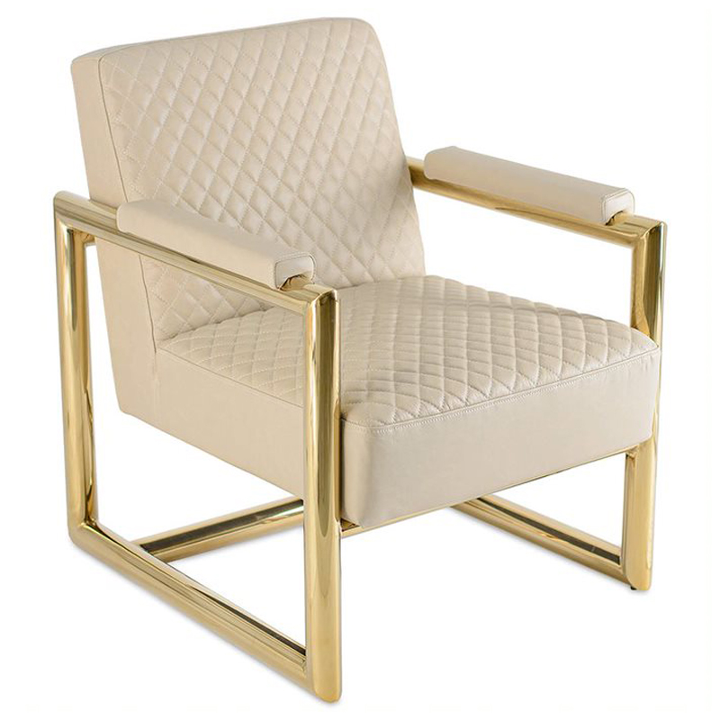Кресло Gautselin Armchair cappuccino Бежевый Глянцевое золото Кресло Gautselin Armchair cappuccino Бежевый Глянцевое золото в Твери | Loft Concept