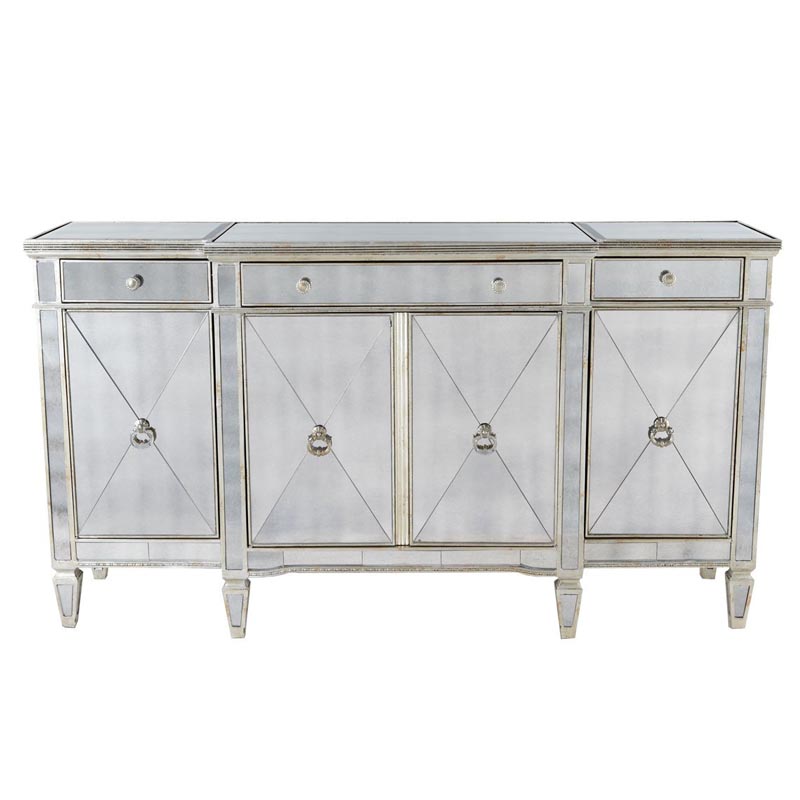 Комод зеркальный Celso Mirrored Chest of drawers 3 ящика и 4 дверцы Зеркало Комод зеркальный Celso Mirrored Chest of drawers 3 ящика и 4 дверцы Зеркало в Твери | Loft Concept