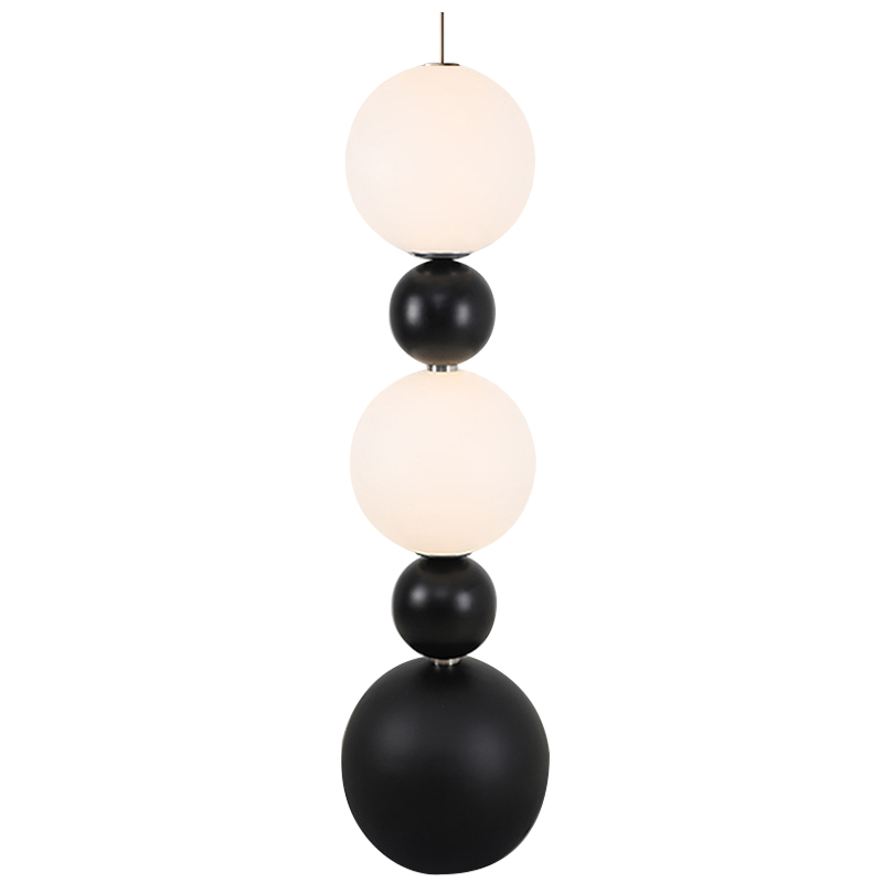 Торшер Five Round Shapes Floor Lamp Черно-белый Торшер Five Round Shapes Floor Lamp Черно-белый в Твери | Loft Concept