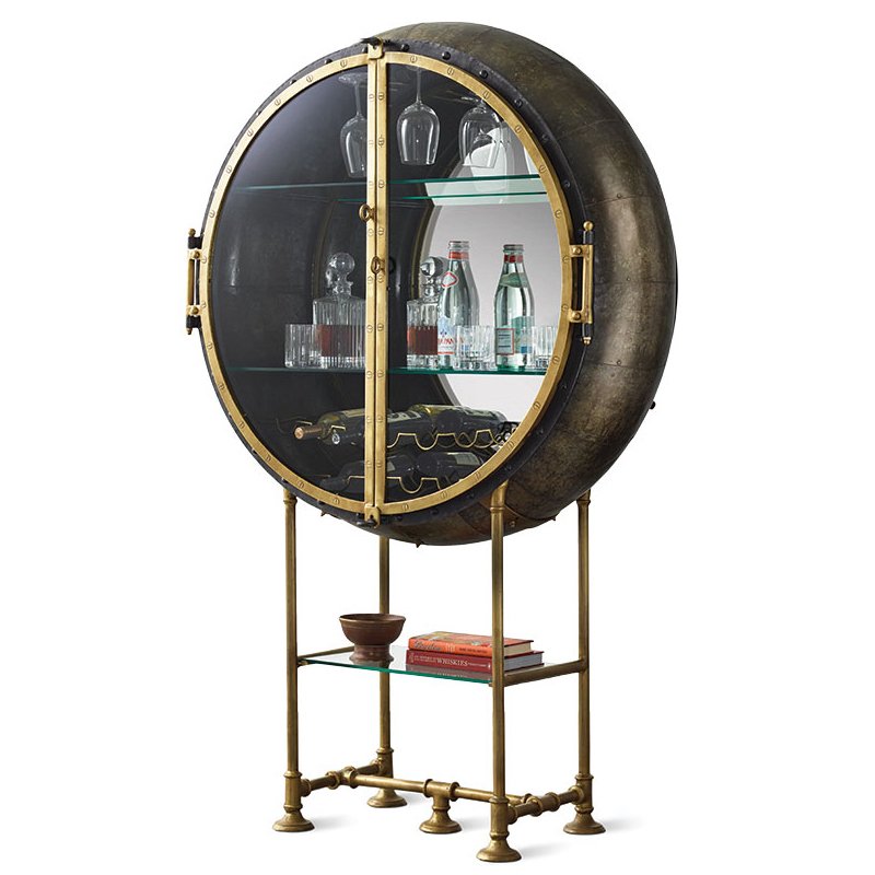 Шкаф Porthole Bar Restoration Hardware Латунь в Твери | Loft Concept 
