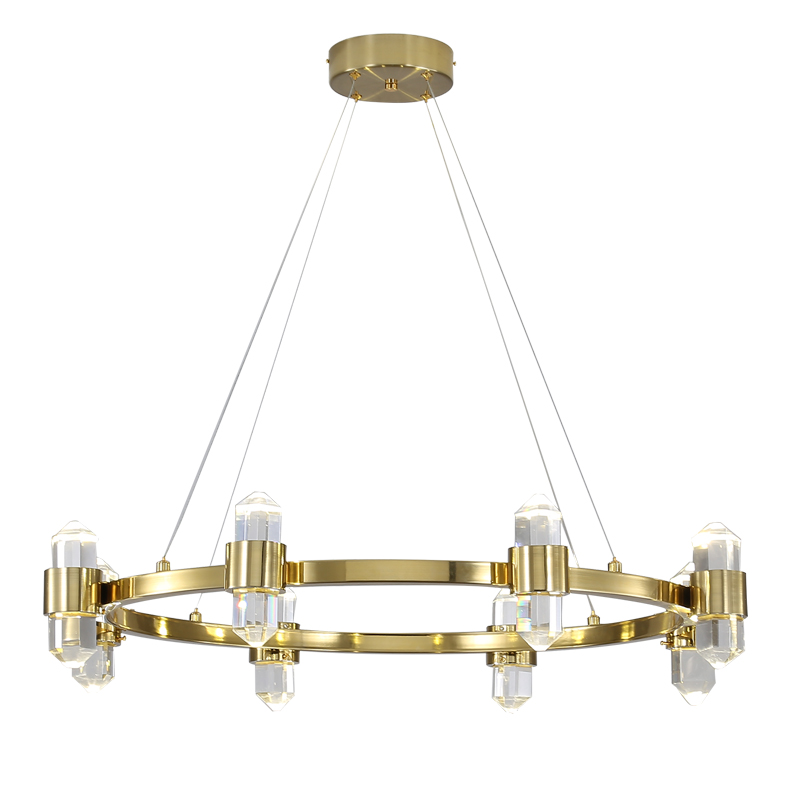 Люстра Crystal Ring Chandelier Brass Латунь Прозрачный Люстра Crystal Ring Chandelier Brass Латунь Прозрачный в Твери | Loft Concept