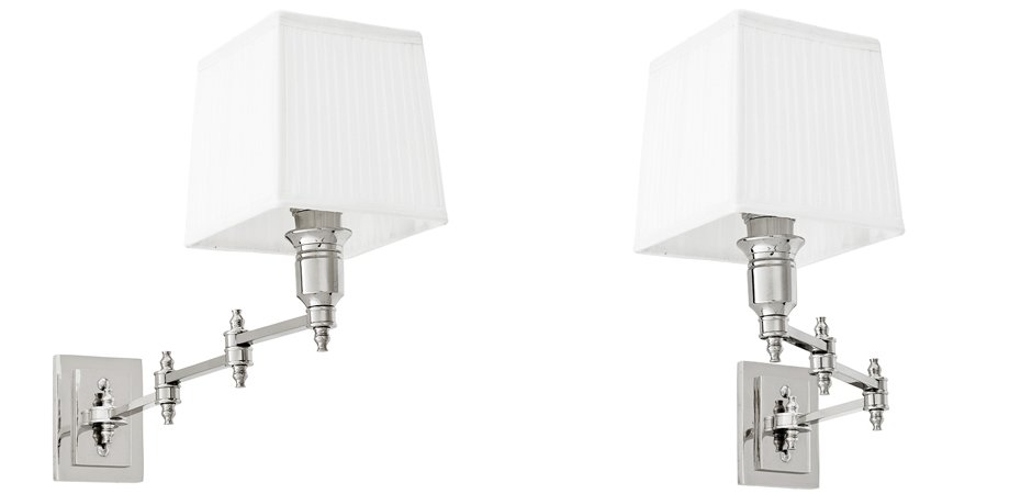 Бра Wall Lamp Lexington Swing Nickel+White Бра Wall Lamp Lexington Swing Nickel+White - Loft-Concept в Твери