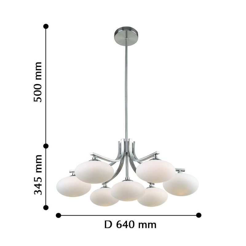 Люстра с овальными белыми плафонами Mushrooms Lamp Люстра с овальными белыми плафонами Mushrooms Lamp в Твери