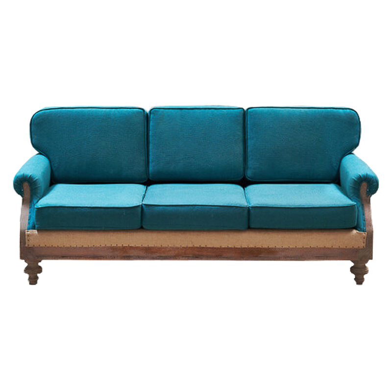 Диван Deconstructed Sofa turquoise Linen triple Коричневый Бирюзовый Диван Deconstructed Sofa turquoise Linen triple Коричневый Бирюзовый в Твери | Loft Concept