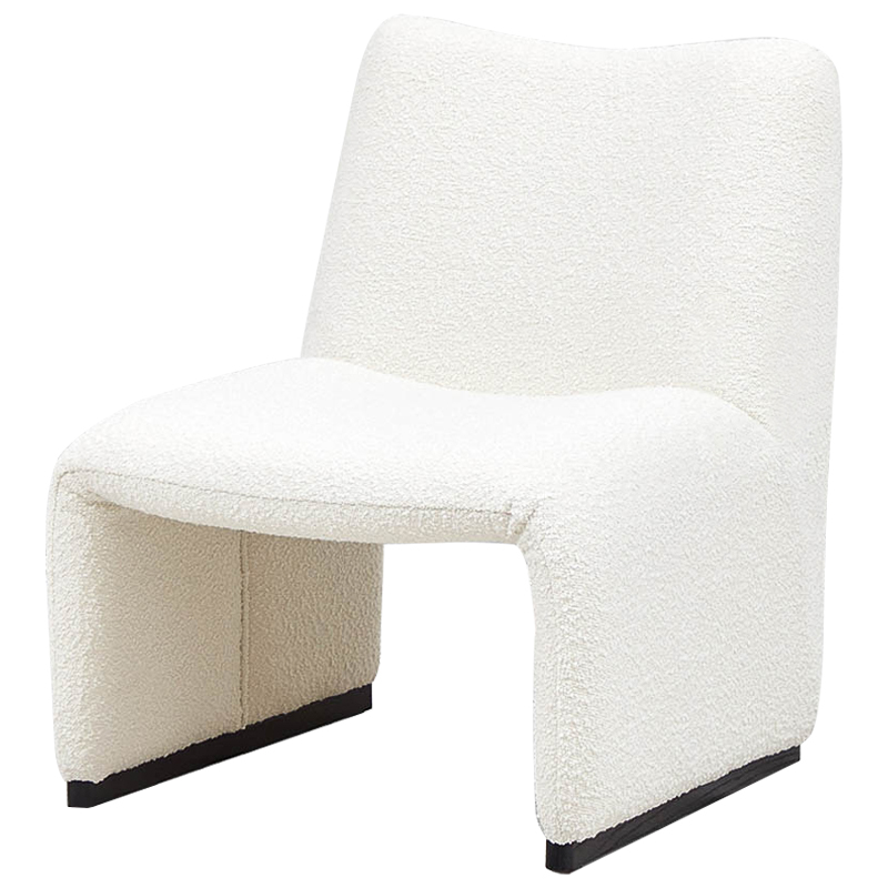 Кресло белое Cress White Boucle Collection Armchair Белый Кресло белое Cress White Boucle Collection Armchair Белый в Твери | Loft Concept