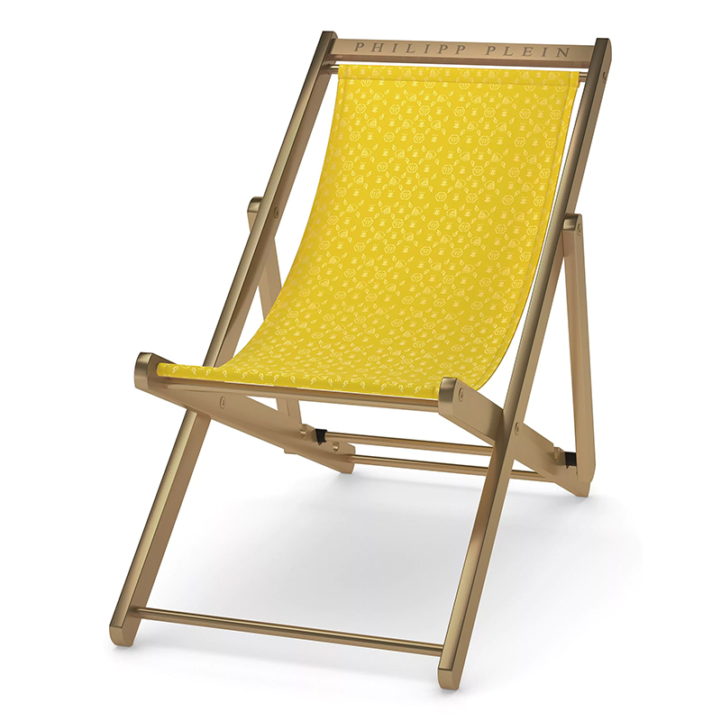 Кресло Philipp Plein Deck Chair Жёлтое Желтый Золотой Кресло Philipp Plein Deck Chair Жёлтое Желтый Золотой в Твери | Loft Concept
