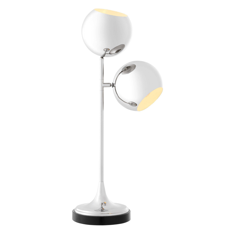 Настольная лампа Eichholtz Table Lamp Compton Nickel Никель Черный Настольная лампа Eichholtz Table Lamp Compton Nickel Никель Черный в Твери | Loft Concept